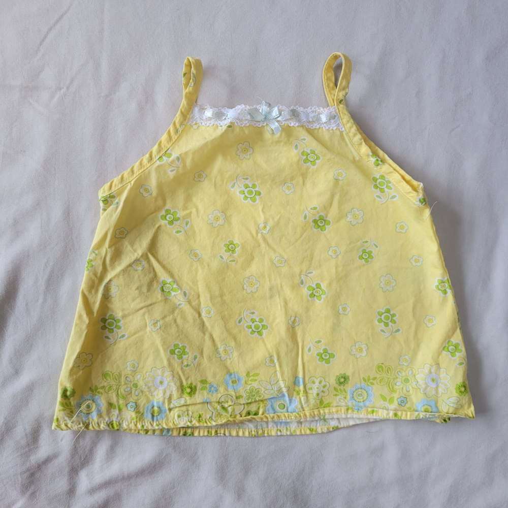 Vintage Wonderkids Yellow Floral Camisole for Kids